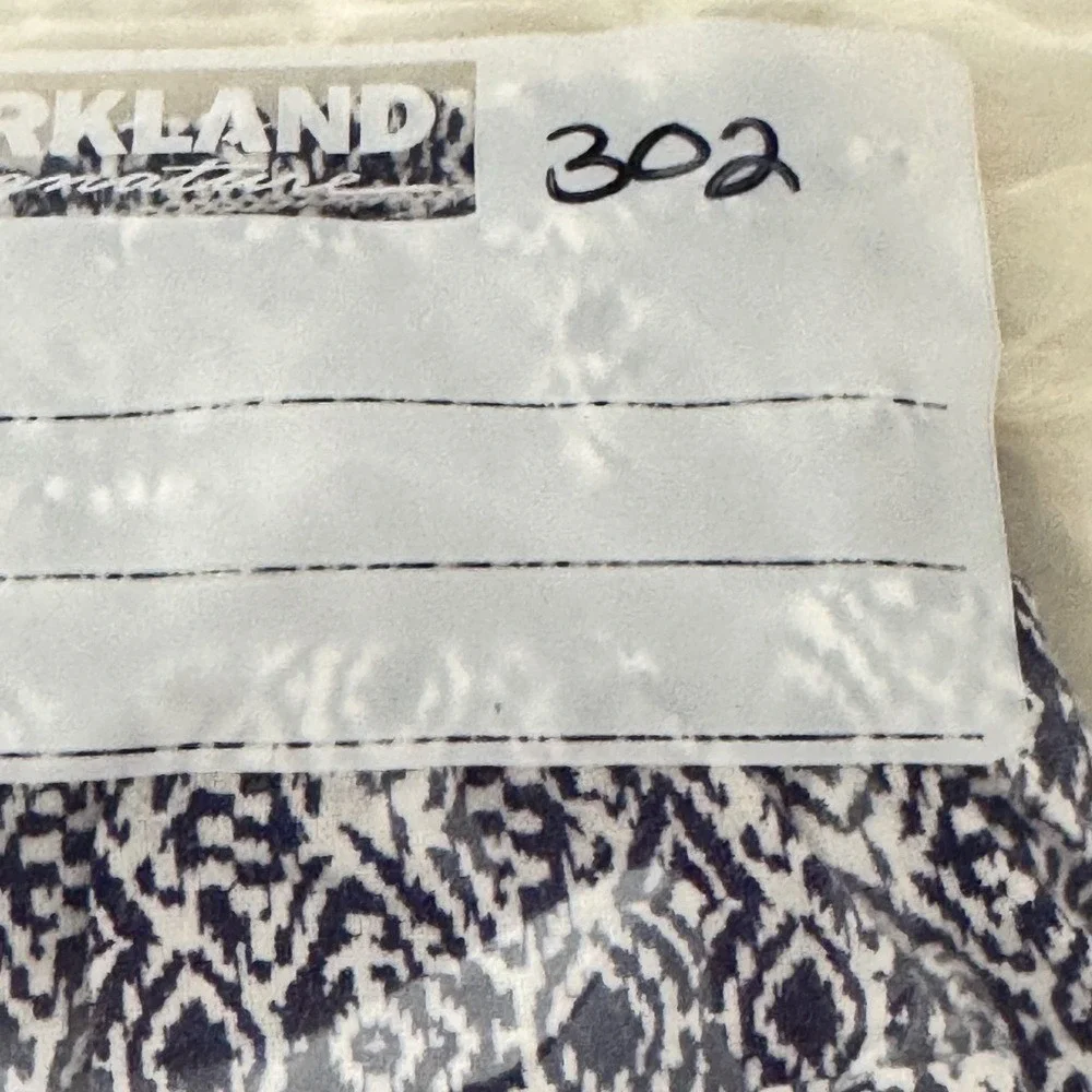 Briggs New York High Waist Blue and White‎ Shorts size XL women's linen blend